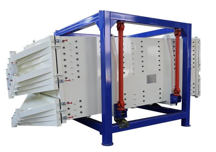 廣州客戶方形搖擺篩的使用現(xiàn)場