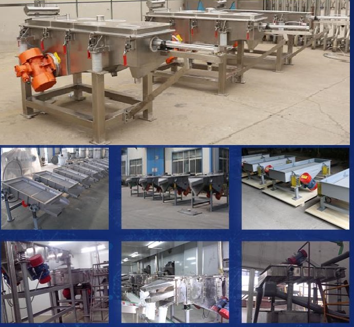 直線振動篩使用，粉末食品醫(yī)藥顆粒過濾除雜分級