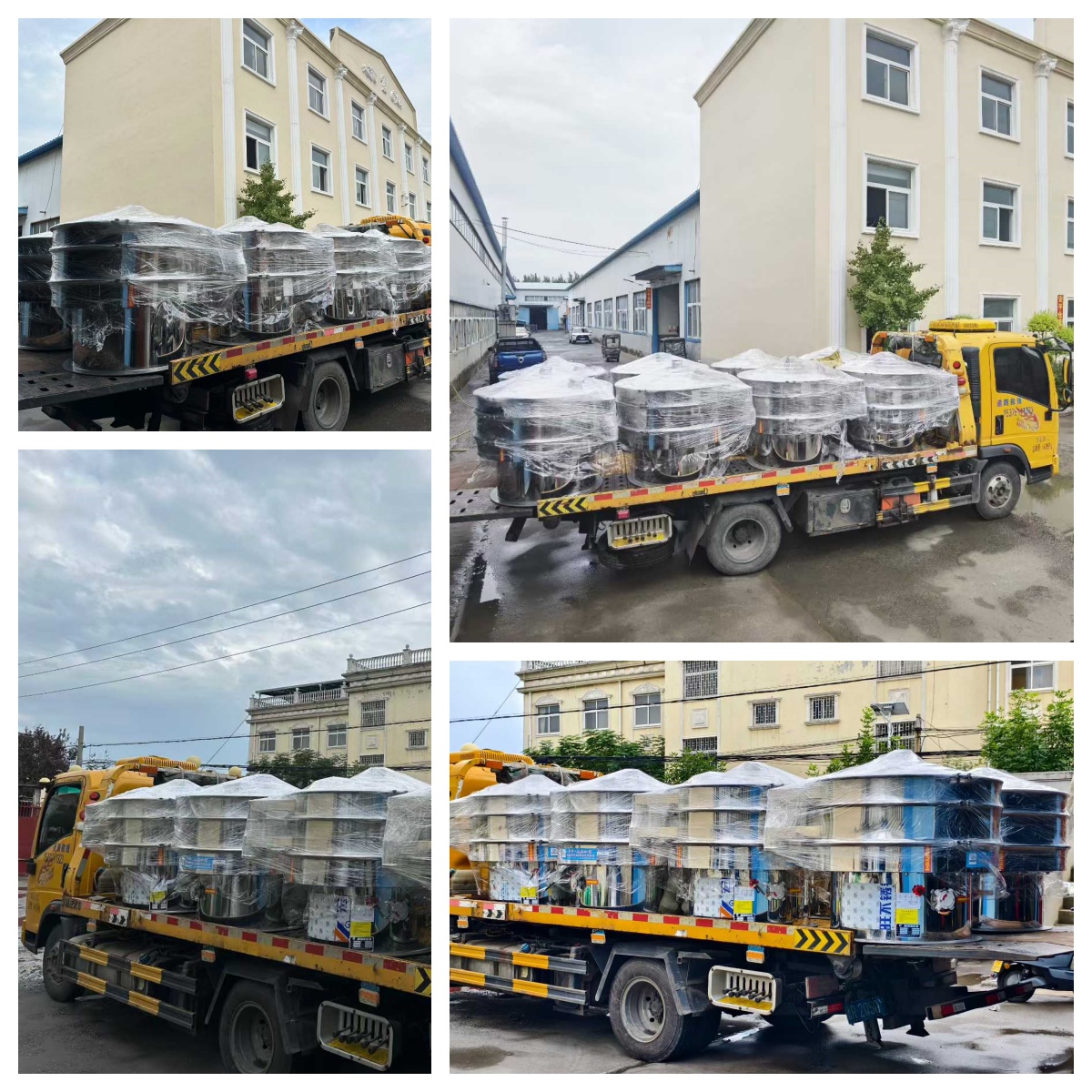 8臺(tái)1.2米全不銹鋼旋振篩專車發(fā)貨